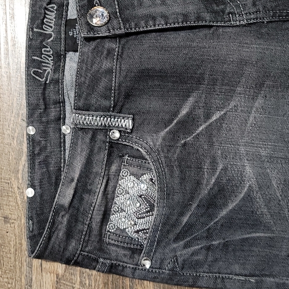 Gently Loved women's jeans by suko jeans size 12 loads of jewels blue/black fade - Picture 6 of 16